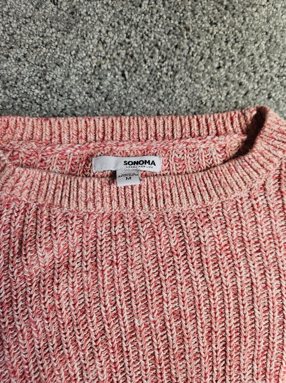 Sonoma Rose Marled Crewneck Sweater - Picture 2 of 3
